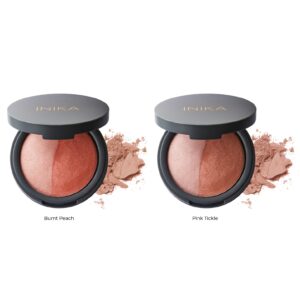 INIKA ORGANIC KOMPAKTINIAI MINERALINIAI SKAISTALAI DUO – Burnt Peach, 6.5 g