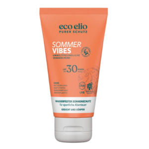 ECO ELIO SUMMER VIBES WATERPROOF KREMAS NUO SAULĖS SPF30  SUNSCREEN, 75 ML