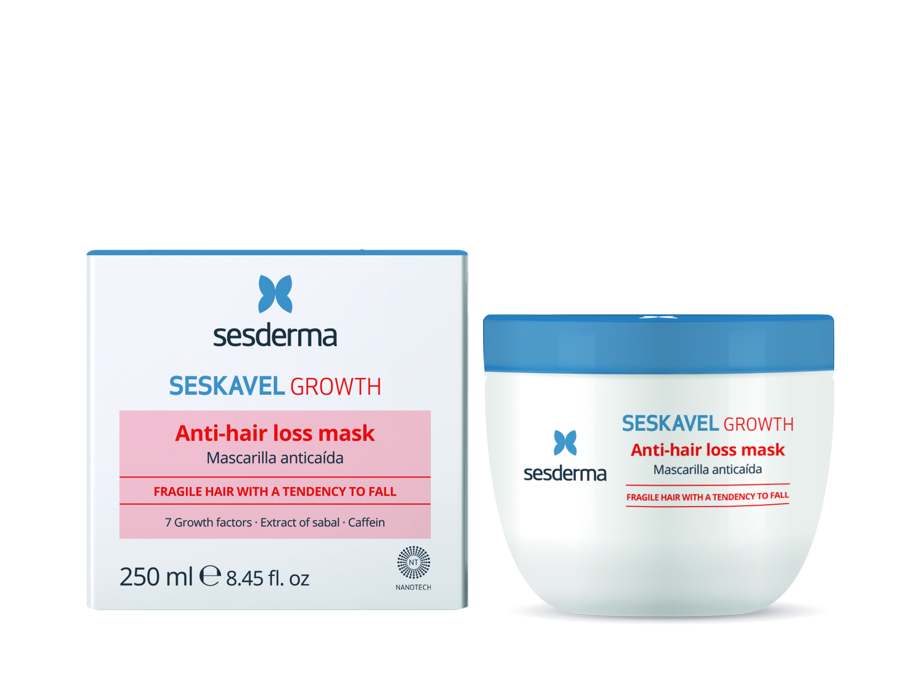SESDERMA SESKAVEL GROWTH KAUKĖ NUO PLAUKŲ SLINKIMO, 250 ML
